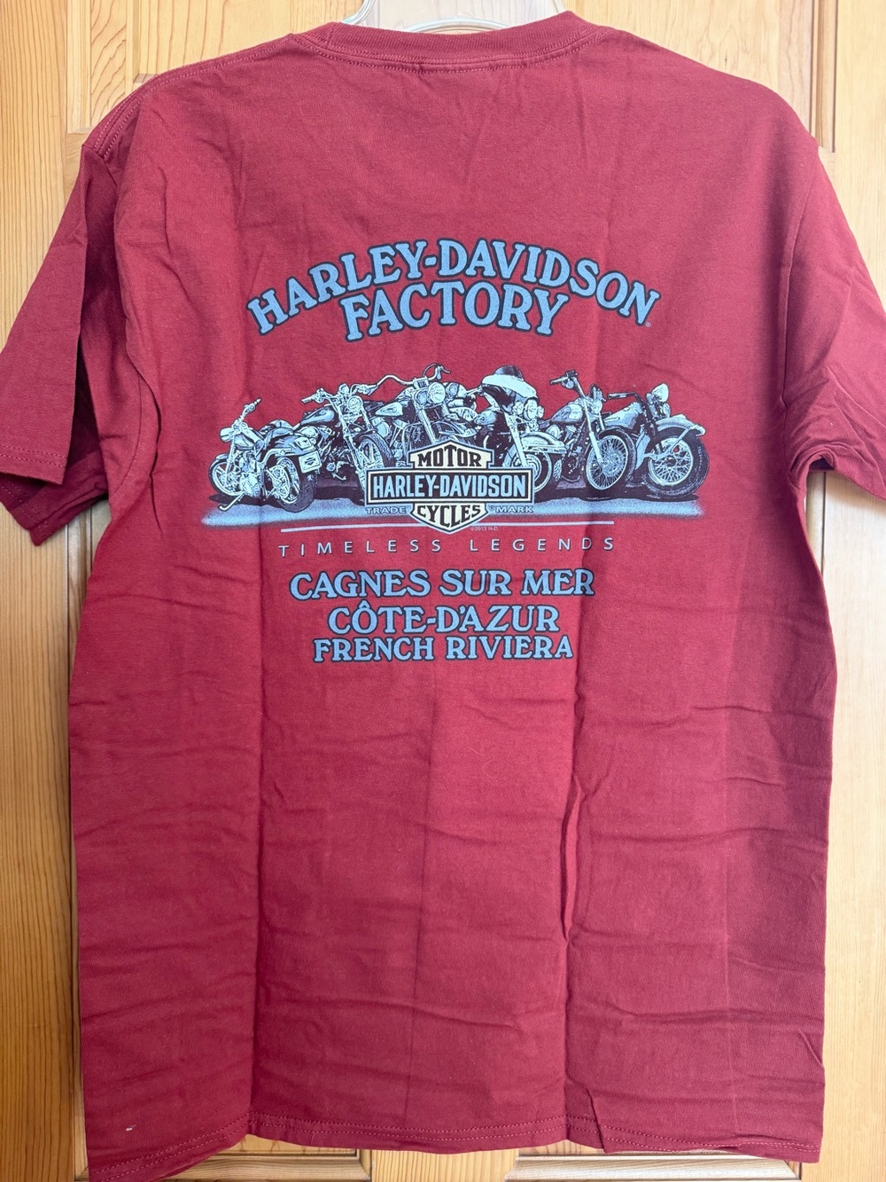Harley-Davidson Cagnes-sur-Mer France Graphic Tee, Medium NWOT